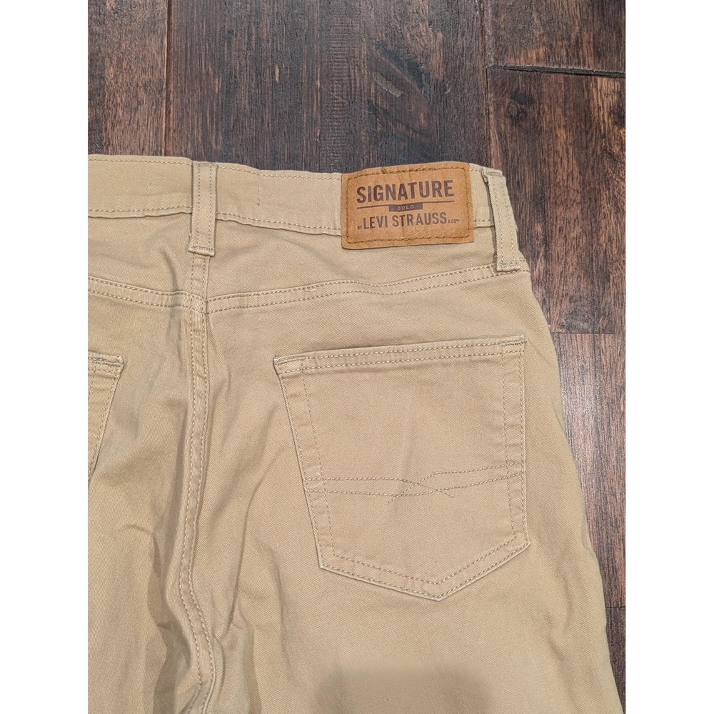 Levi Strauss Signature Khaki Pants Straight Leg Mens 29x28 Stretch Chinos - Picture 3 of 7